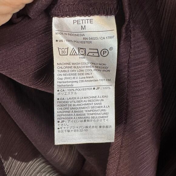 Banana Republic Rich Purple Sheer Blouse, Size M (petite) - Picture 7 of 10
